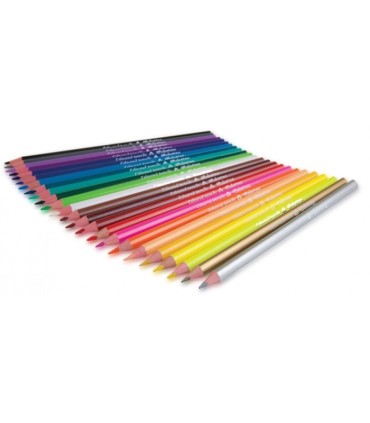 Kredki ołówkowe trójkątne 24 szt + temperówka Colorino