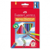 30 kredek ołówkowych trójkątnych Faber-Castell + temperówka