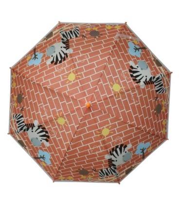 Parasolka dziecięca duża, automatyczna z gwizdkiem, wesoła zebra