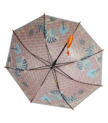 Parasolka dziecięca duża, automatyczna z gwizdkiem, wesoła zebra