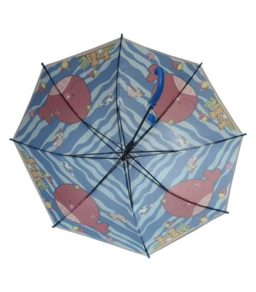 Parasolka dziecięca duża, automatyczna z gwizdkiem, czerwone rybki