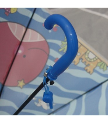 Parasolka dziecięca duża, automatyczna z gwizdkiem, czerwone rybki