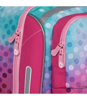 Plecak tornister Topgal BEBE 20001 z migającym światełkiem, KROPKI