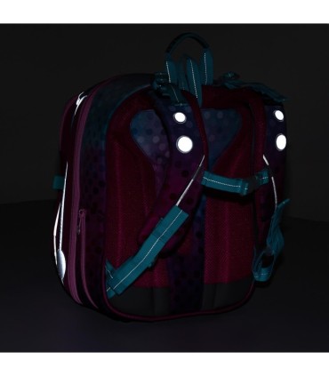 Plecak tornister Topgal BEBE 20001 z migającym światełkiem, KROPKI