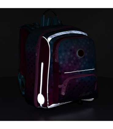 Plecak tornister Topgal BEBE 20001 z migającym światełkiem, KROPKI
