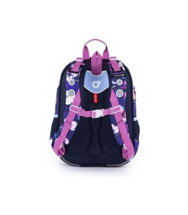 Plecak dwukomorowy dla dziewczynki Topgal ELLY 21004 G KWIATY I PTAKI