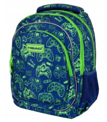 Trzykomorowy plecak szkolny ASTRA HEAD GAMER / Joysticki
