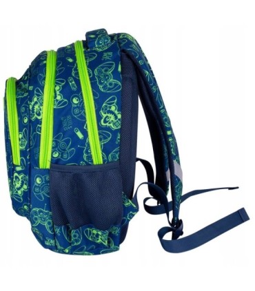 Trzykomorowy plecak szkolny ASTRA HEAD GAMER / Joysticki