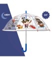Głęboka bezpieczna parasolka dziecięca PERLETTI przezroczysta PIRAT