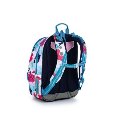 Trzykomorowy plecak dla dziewczynki Topgal LYNN 20008 GWIAZDKI