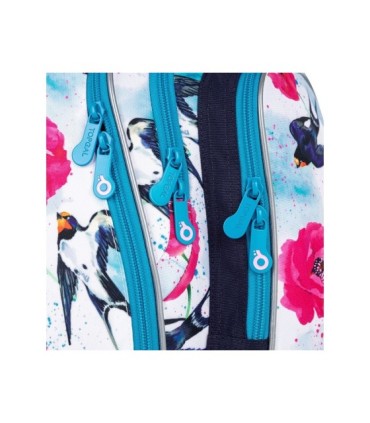 Trzykomorowy plecak dla dziewczynki Topgal LYNN 20008 GWIAZDKI