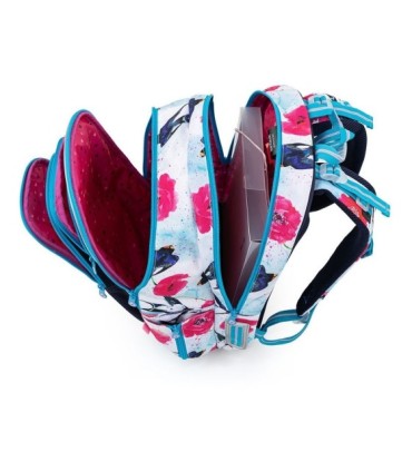 Trzykomorowy plecak dla dziewczynki Topgal LYNN 20008 GWIAZDKI