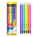 Ołówek trójkątny neonowy HB Colorino - zestaw 48 sztuk w tubie