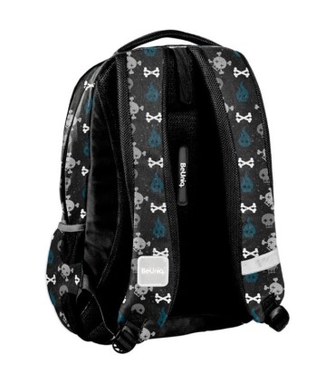 Trzykomorowy plecak szkolny Skull BU22SK-2808, PASO