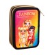 Trzykomorowy piórnik JUMBO z wyposażeniem RAINBOW HIGH GOLDEN STYLE, ASTRA