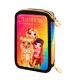 Trzykomorowy piórnik JUMBO z wyposażeniem RAINBOW HIGH GOLDEN STYLE, ASTRA