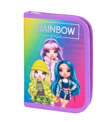 Piórnik jednokomorowy dwuklapkowy RAINBOW HIGH SILVER STYLE ASTRA