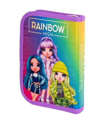 Piórnik jednokomorowy dwuklapkowy RAINBOW HIGH SILVER STYLE ASTRA