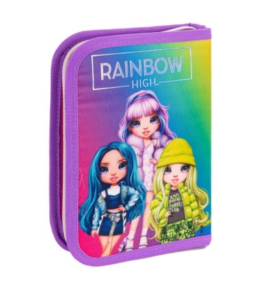 Piórnik jednokomorowy dwuklapkowy RAINBOW HIGH SILVER STYLE ASTRA