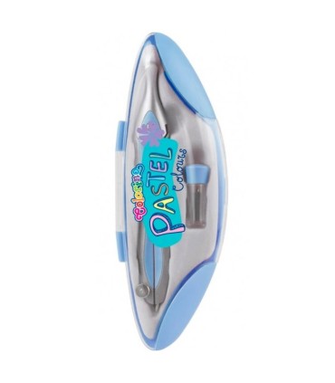 Niebieski cyrkiel z GRAFITOWĄ końcówką Colorino PASTEL