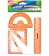 Zestaw geometryczny 3 elementowy flexi 15 cm Bambino Niebieski