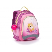 Plecak przedszkolny dla dziewczynki Topgal SISI 22057 G + puchata przywieszka