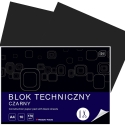 Blok techniczny INTERDRUK czarny A4 - 10 arkuszy, 170g/m2