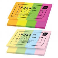 Zakładki indeksujące samoprzylepne w 8 kolorach, 20x50 mm, 400 szt.