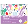 BLOK RYSUNKOWY KOLOROWY 20 KARTEK 10 KOLORÓW A3 80g Interdruk