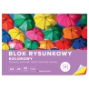 BLOK RYSUNKOWY KOLOROWY 20 KARTEK 10 KOLORÓW A3 80g Interdruk