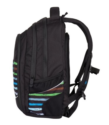 Superlekki plecak szkolny Bagmaster czarny w paski