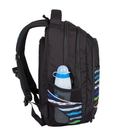 Superlekki plecak szkolny Bagmaster czarny w paski