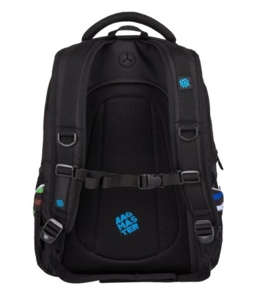 Superlekki plecak szkolny Bagmaster czarny w paski