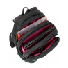 Plecak szkolny młodzieżowy Bagmaster trzykomorowy czarny z kolorowymi wstawkami