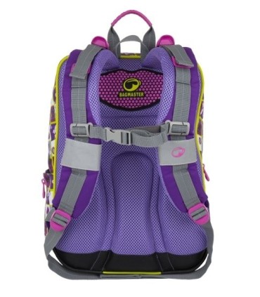 Plecak szkolny Bagmaster  trzykomorowy, motyl