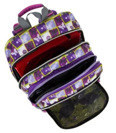 Plecak szkolny Bagmaster  trzykomorowy, motyl