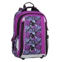 Plecak szkolny Bagmaster kwiatuszki - trzykomorowy, fioletowy