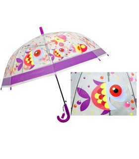 Dziecięca głęboka parasolka z gwizdkiem, rybki
