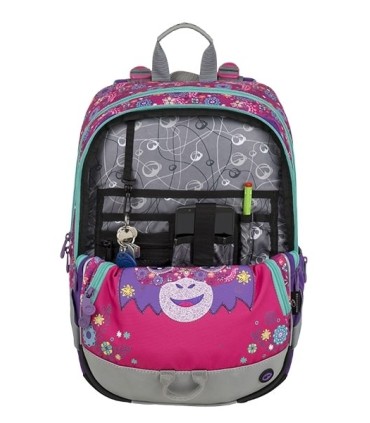 Plecak szkolny Bagmaster  trzykomorowy, małpka