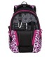 Młodzieżowy plecak  Bagmaster trzykomorowy czarny z różowymi wstawkami
