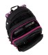 Młodzieżowy plecak  Bagmaster trzykomorowy czarny z różowymi wstawkami