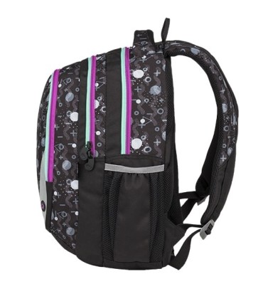 Lekki plecak szkolny Bagmaster Wzorki - trzykomorowy