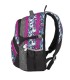 Lekki plecak szkolny Bagmaster we wzorki z różowymi suwakami