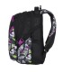Młodzieżowy plecak  Bagmaster trzykomorowy czarny z fioletowymi wstawkami