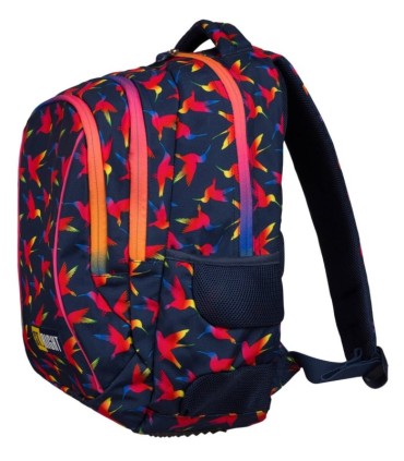 Dwukomorowy plecak szkolny St.Right 19 L, Rainbow Birds BP26