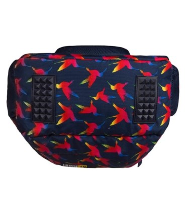 Dwukomorowy plecak szkolny St.Right 19 L, Rainbow Birds BP26