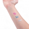 Zestaw 6 markerów brokatowych do tatuażu + szablony