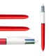 Długopis automatyczny BIC 4 Colours Fine, czerwona obudowa, 4 kolory, 0,8mm