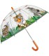 Głęboka parasolka damska Perletti przezroczysta ZWIERZĘTA SAFARI