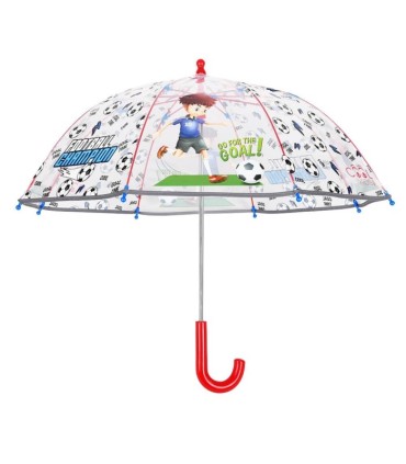 Głęboka parasolka damska Perletti przezroczysta FOOTBALL PIŁKA NOŻNA